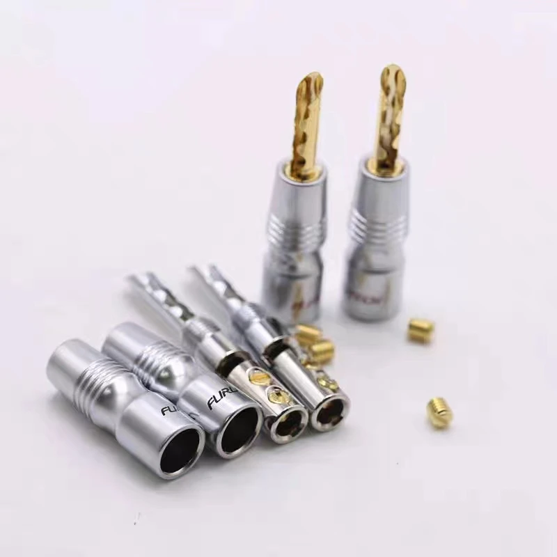 4Pcs 8pcs Furukawa FP-200B(G) Speaker Cable Banana Plug Connector BFA Z Gold Plugs