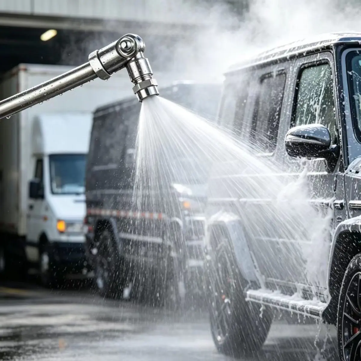 Hochdruck-Waschpistole 360 ° Schwenkbarer AC-Reinigungsstab Autowasch-Sprühdüse Verlängerungsstange Auto-Unterboden-Reinigungswerkzeug – Detail 5