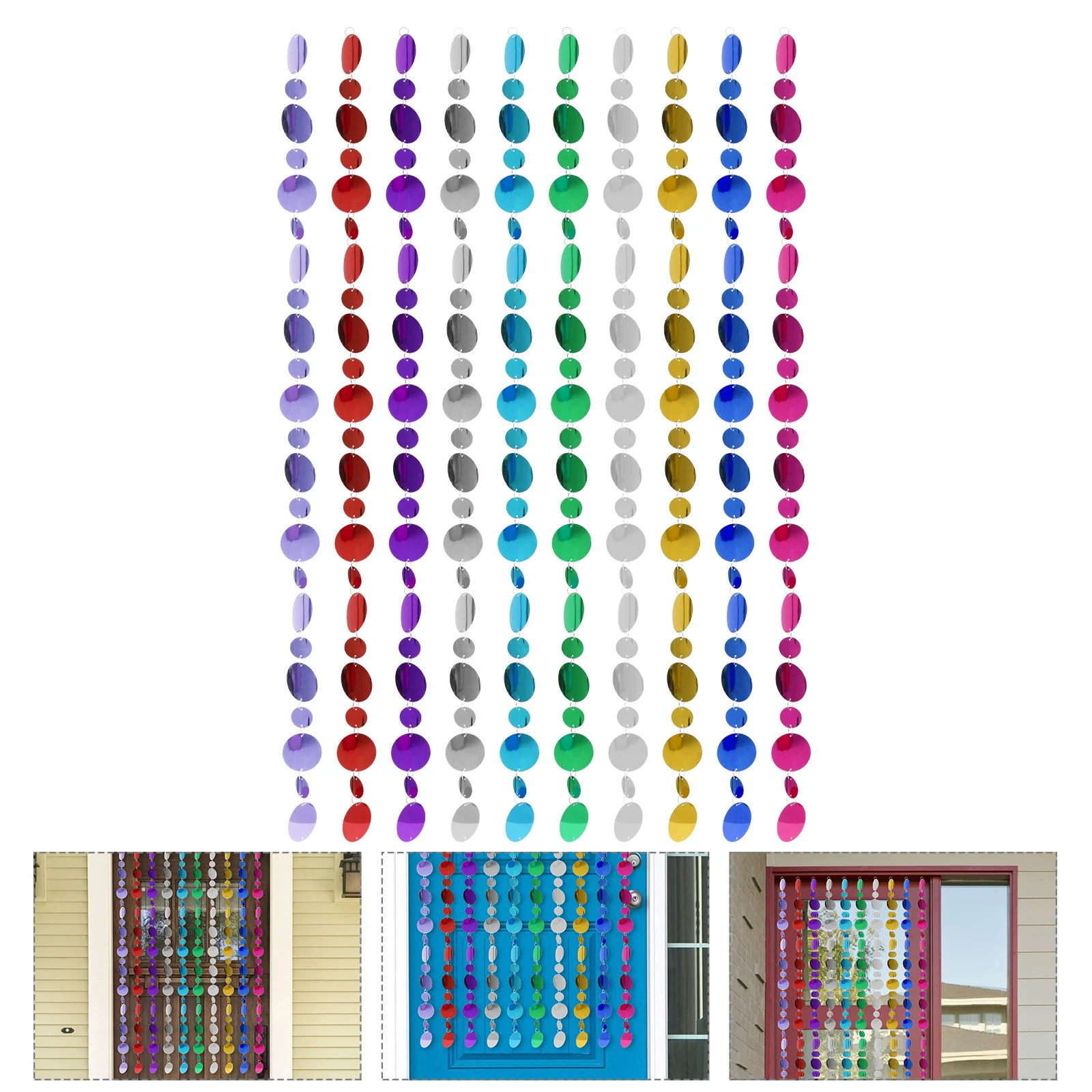 

Sequins Curtain Material Party Wedding Festival Hanging Decor Colorful Sequins Curtain Atmosphere Elegant Layout Prop