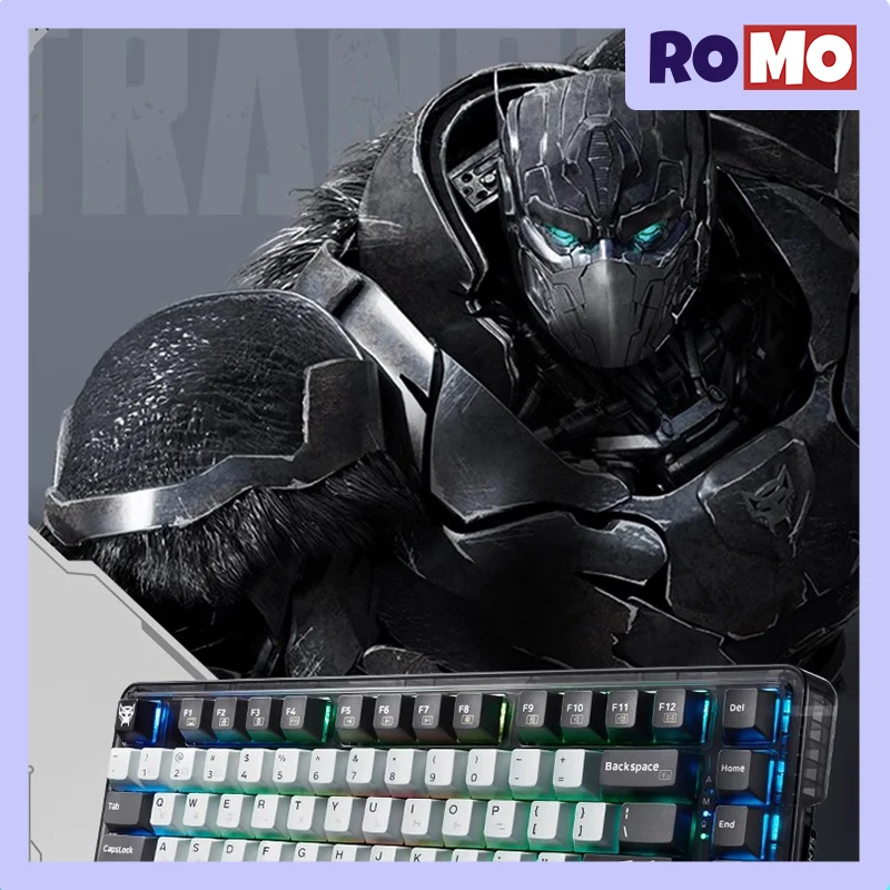 Thunderobot K75 Thri Mode Bluetooth Mechanical Keyboard Gasket Hot Swap Gaming Wireless Keyboard RGB Office Transparent Keyboard