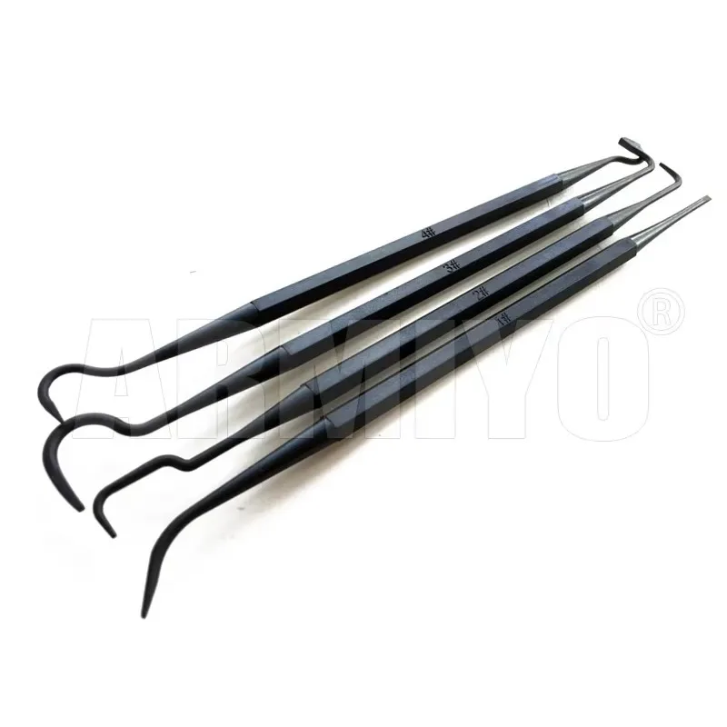 Armiyo 4 unids/set juego de selección de nailon de doble punta Kit de limpieza herramienta para accesorios de limpieza de barril de caza 205mm de longitud