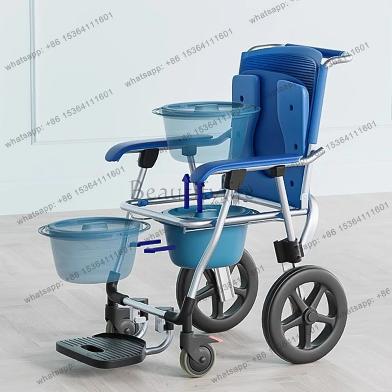 Toilet Potty Bathroom Chair Portable Elderly Wheels Medical Stool Space Saving Disabled Metal Silla Plegable Home Furniture