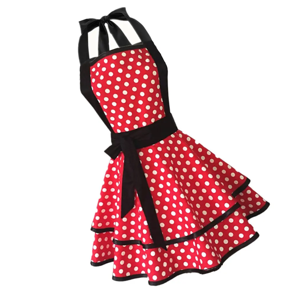 

Household Apron Cotton Based Fashion Striped Pattern Kitchen Cooking Workwear Double Layer Bib for Home and Hotel Use