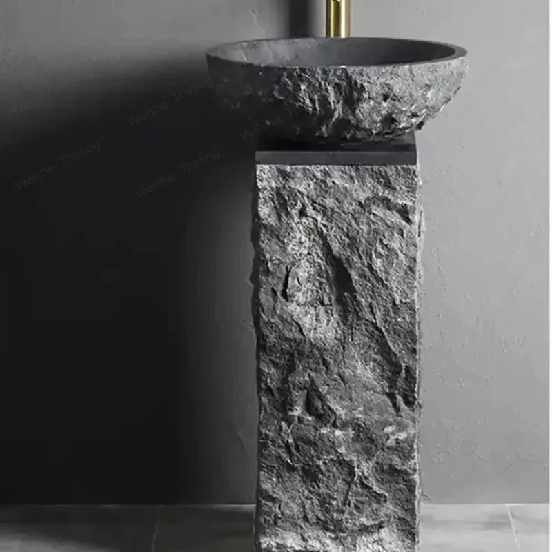 Marble base bathroom wash basin, modern design custom vertical artificial basin, easy to clean bathroom wash basin quartz