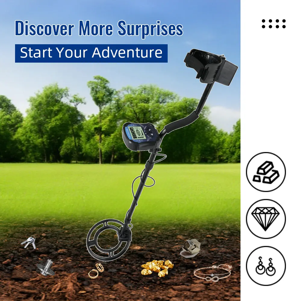 

MD8040 Advanced Metal Detector LCD Display Underground Depth Scanner Sensitivity Adjustable Detector for Coin Jewelry Hunting