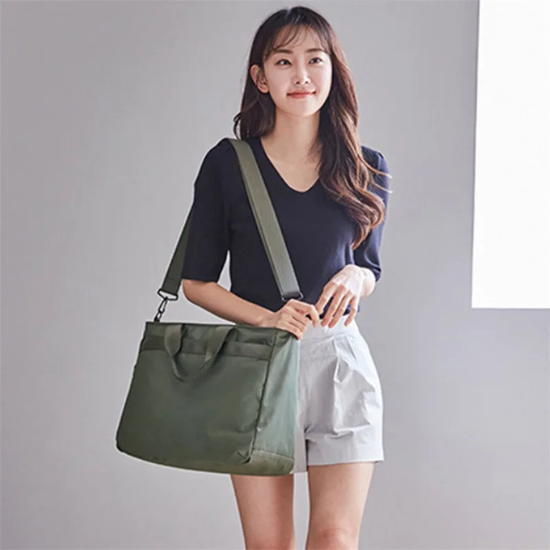 Korean Style Business Bag For Women Men Nylon Cloth Messenger Bag Shoulder Bag Fashion Travel Handbag Casual Laptop Bag