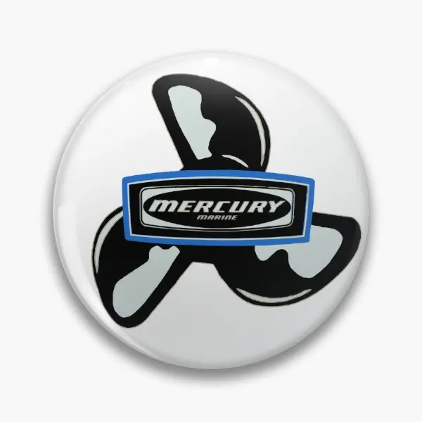 Mercury Outboard Motor  Soft Button Pin Metal Cartoon Badge Lapel Pin Decor Funny Clothes Lover Fashion Women Collar Jewelry Hat