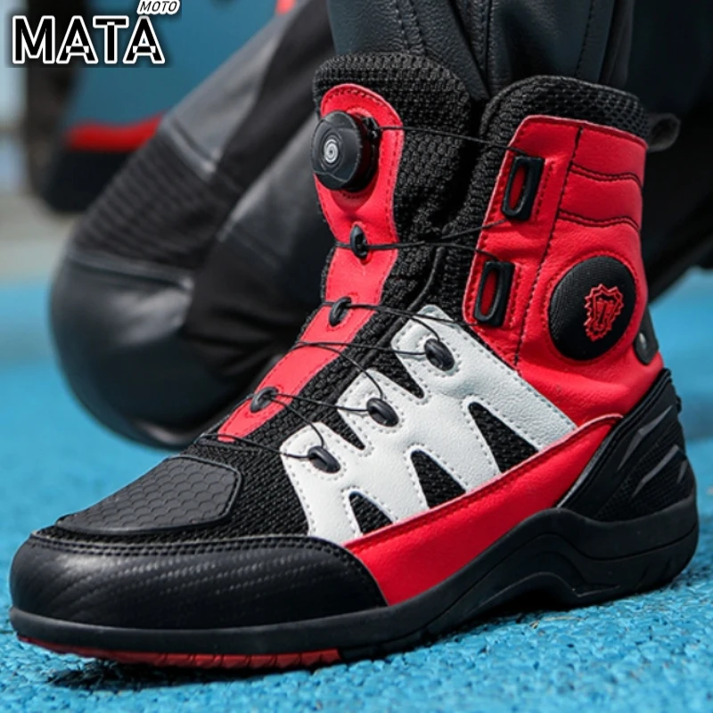 

Motorcycle Riding Boots Four-season Racing Anti-fall Riding Boots Motorcycle Shoes Waterproof and Breathable Motocross Shoes