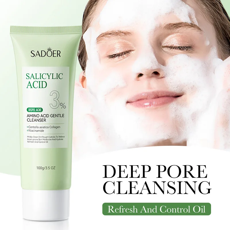 

Salicylic Acid Skin Care Series Cleansing Essence Lotion Face Cream Acne Amino Acid Moisturizing and Hydrating