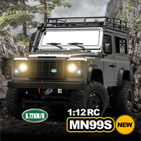 WPL 1/12 MN99S Model RC Car 2.4G Remote Control 4X4 Off Road LED Light 4WD Climbing RC Truck Toy Car Gift for Boy