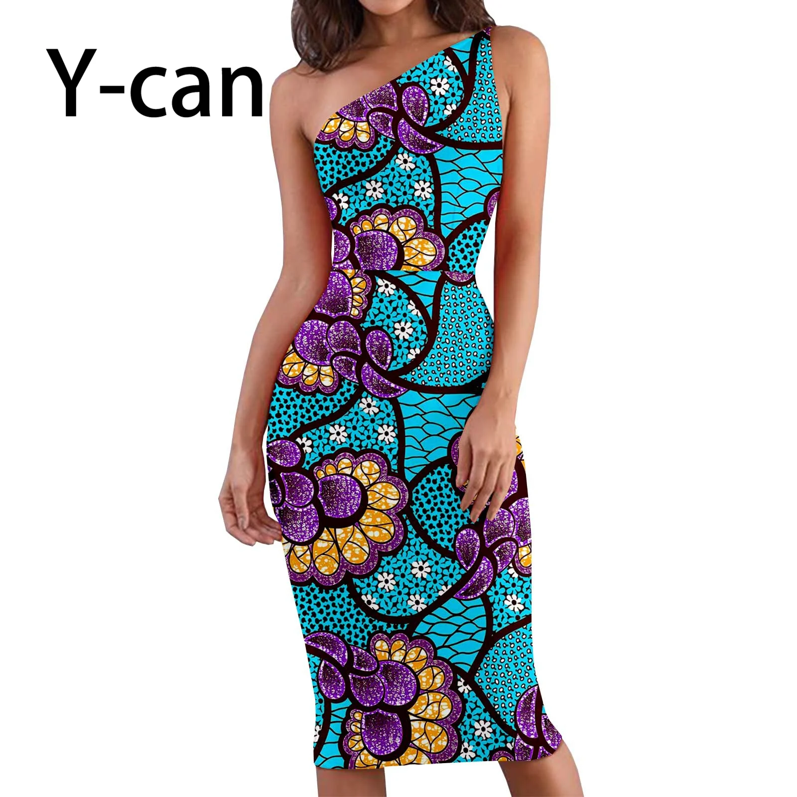 African Print Dresses for Women Summer Female Sexy Ankara Cotton Sleeveless Slim Fit Skirt Party Prom Vestidos Clothes Y2225015