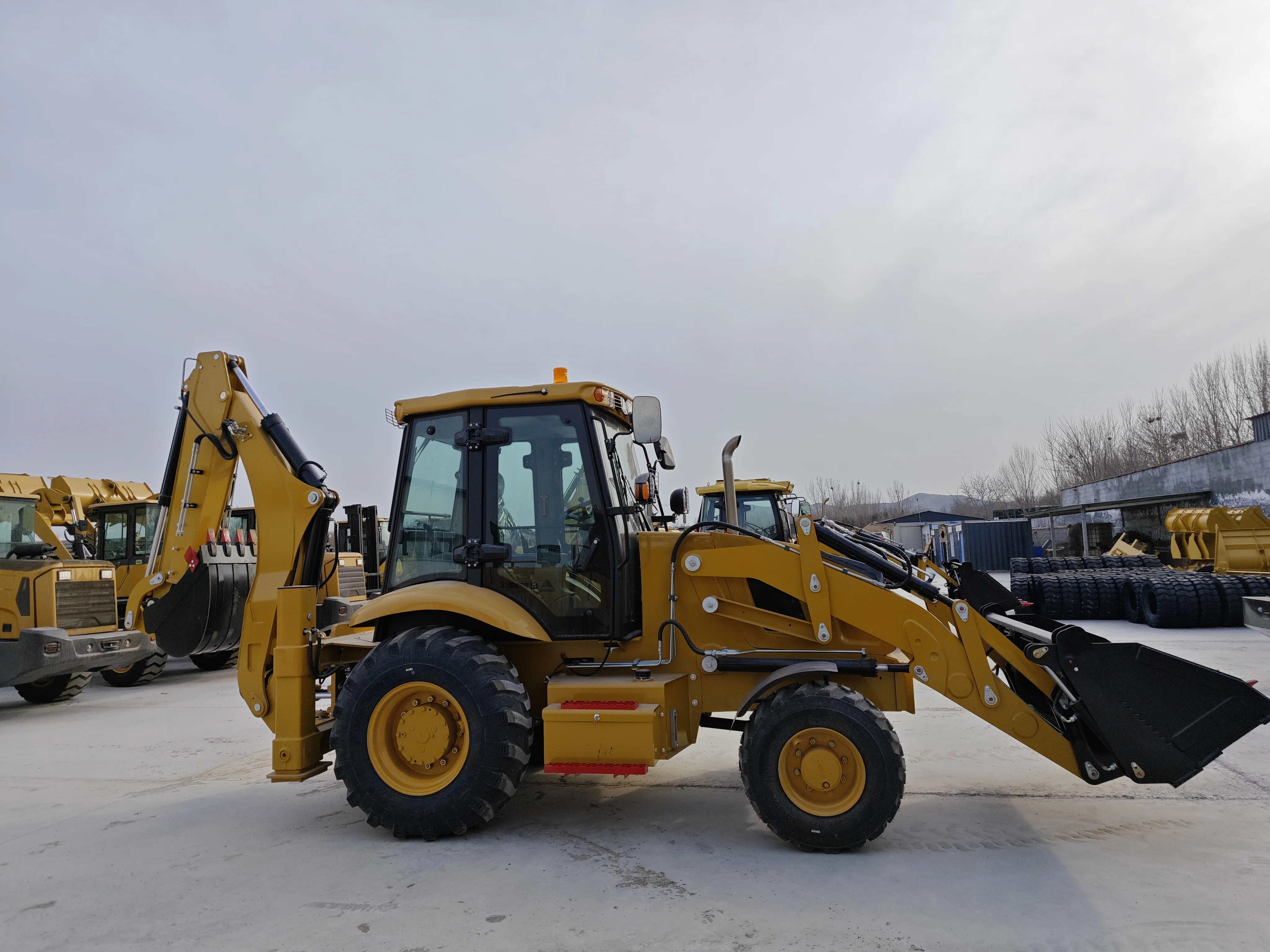 Backhoe Loader China Manufacturer Front Loader 4X4 Agricultural tractor Wheel Loader Cummins diesel Engine Customizable Digger