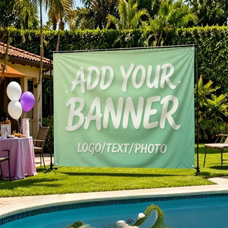 Custom Banner Flags Suitable For Indoor And Outdoor Memorial Photo Graduation Party Ceremony Commercial Advertising Promotion
