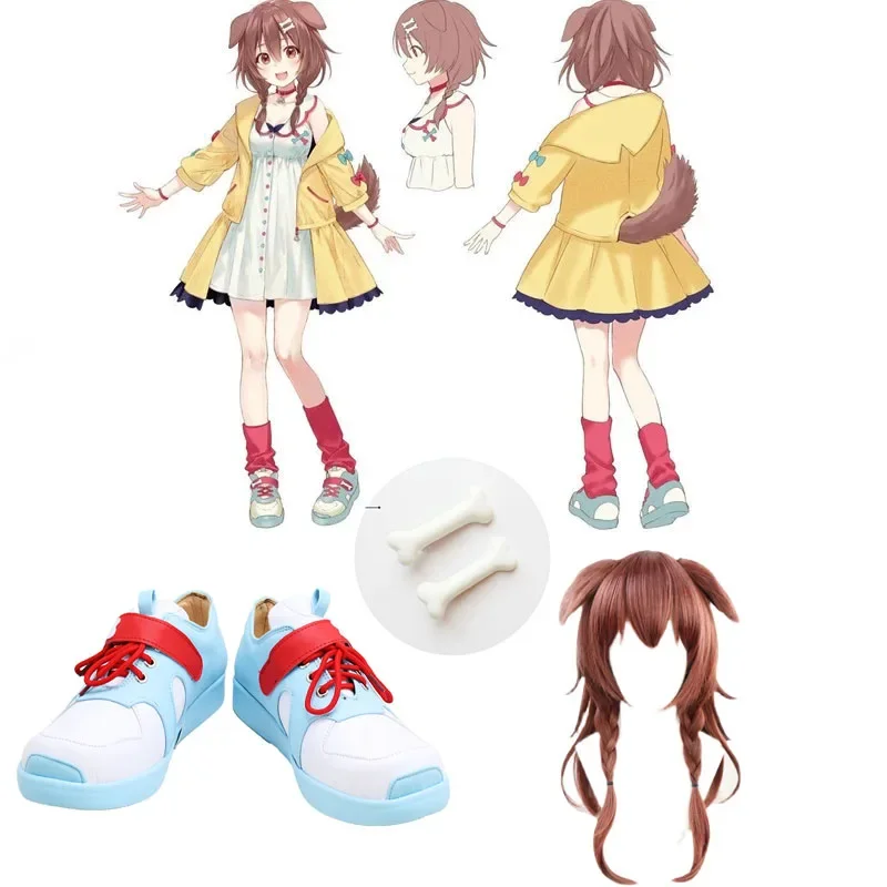 FC6VTuber Inugami Korone Cosplay Wig Shoes Cute Women's Halloween Carnival Boots Custom Made Cosplay Accessories custom-mad@FC8！