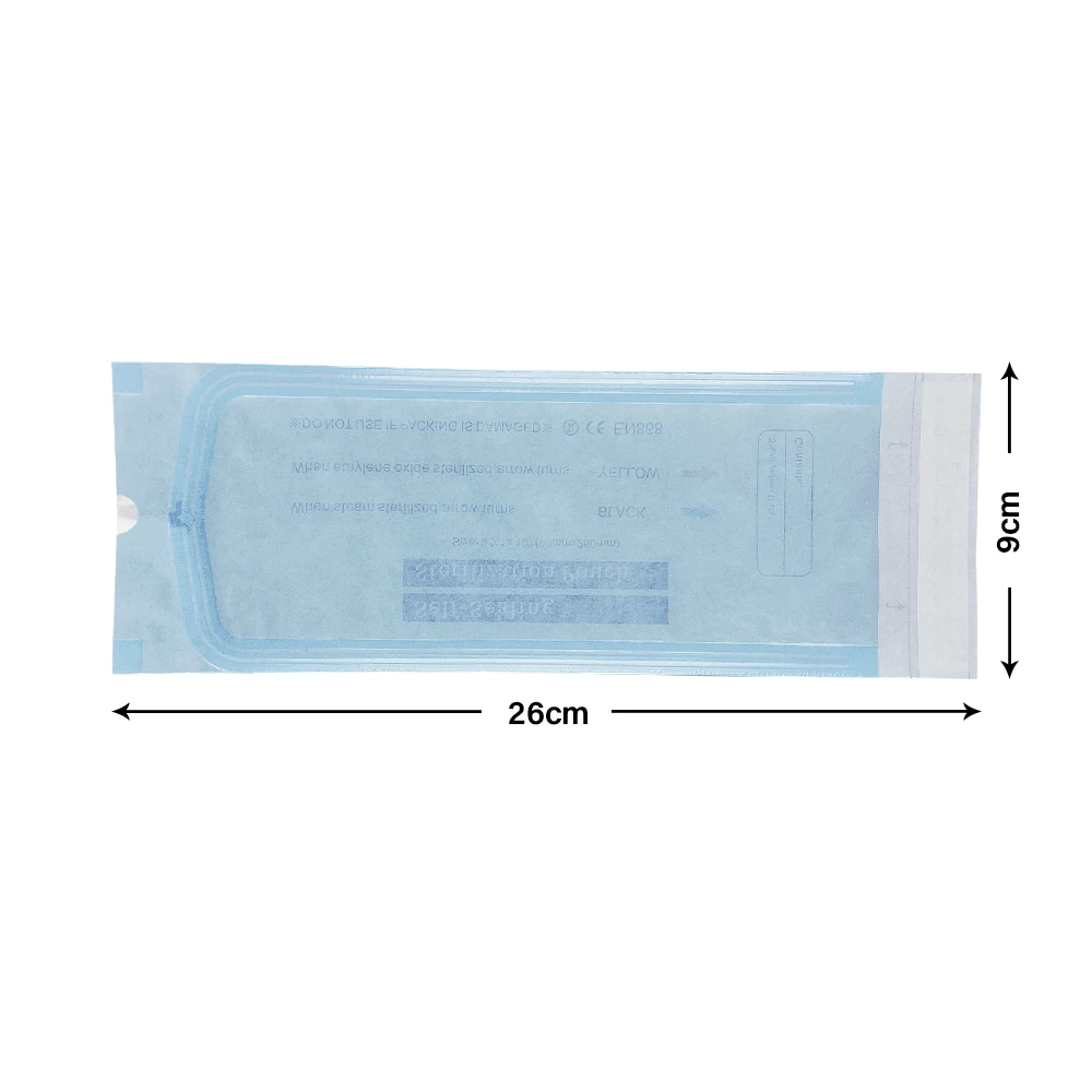 90x260mm Dental Sterilization Bags 200pcs/Box Disposable Self-Sealing Dentistry Sterilization Pouches Storage Bag Dentist Tools