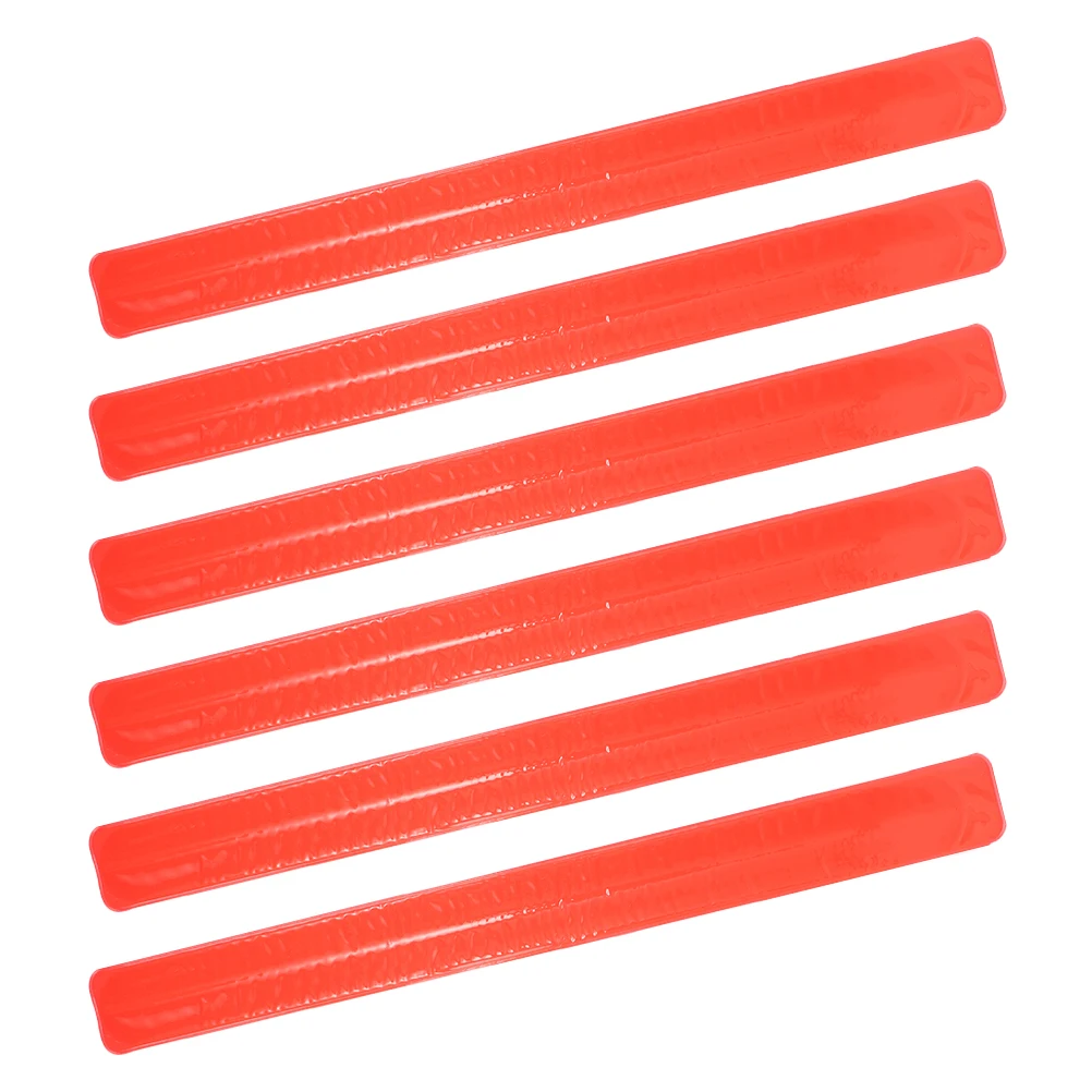 

6Pcs Reflective Slap Bracelets High Visibility Safety Wristbands Night Running Cycling Walking Reflective Jogging Bands