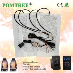 New Build-in Car Seat Heater 12V 25W Carbon Fiber Heating Pads 5-level Control Switch with Harness Replacement Car Accessories