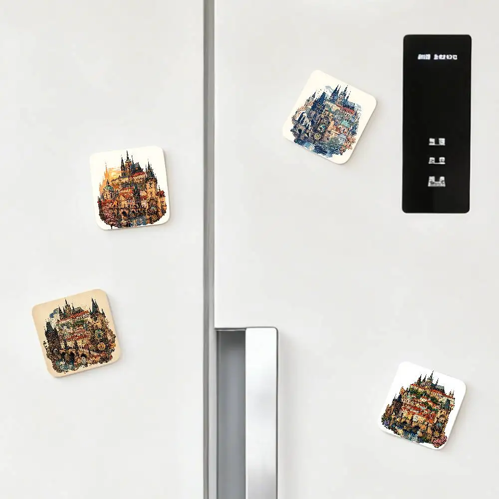 Funny PRAGUE Refrigerator Magnet Personalized Creative Magnetic Stickers With Magnets