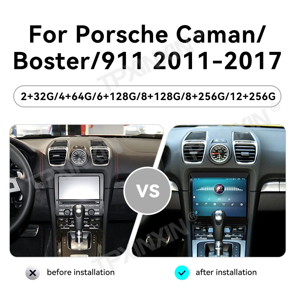 For Porsche Caman/Boster/911 2011-2017 Android 14.0 Car Radio Multimedia GPS Navigation Auto Stereo Recoder Head Unit Carplay