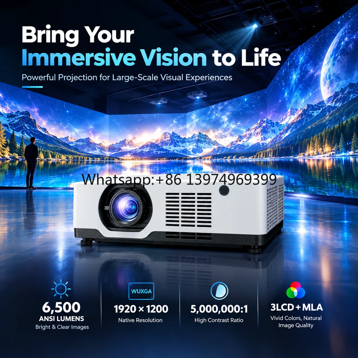 6500 ANSI Lumen Professional Laser Projector for Flexible AV & Immersive Installations