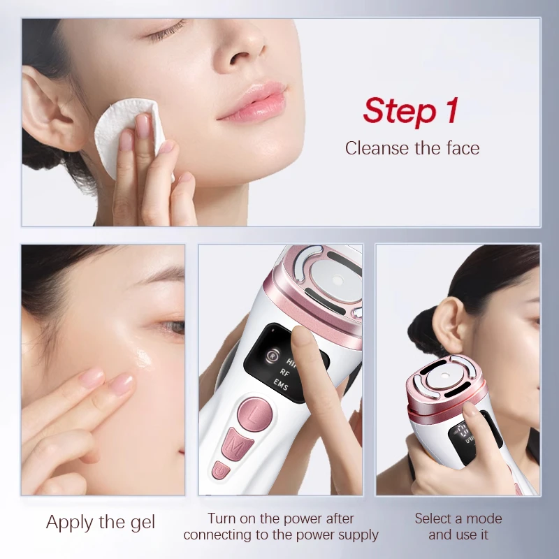 جهاز صغير HIFU بالموجات فوق الصوتية EMS جهاز تجميل الوجه مكركرنت لشد العناية بالبشرة أداة مضادة للتجاعيد #5