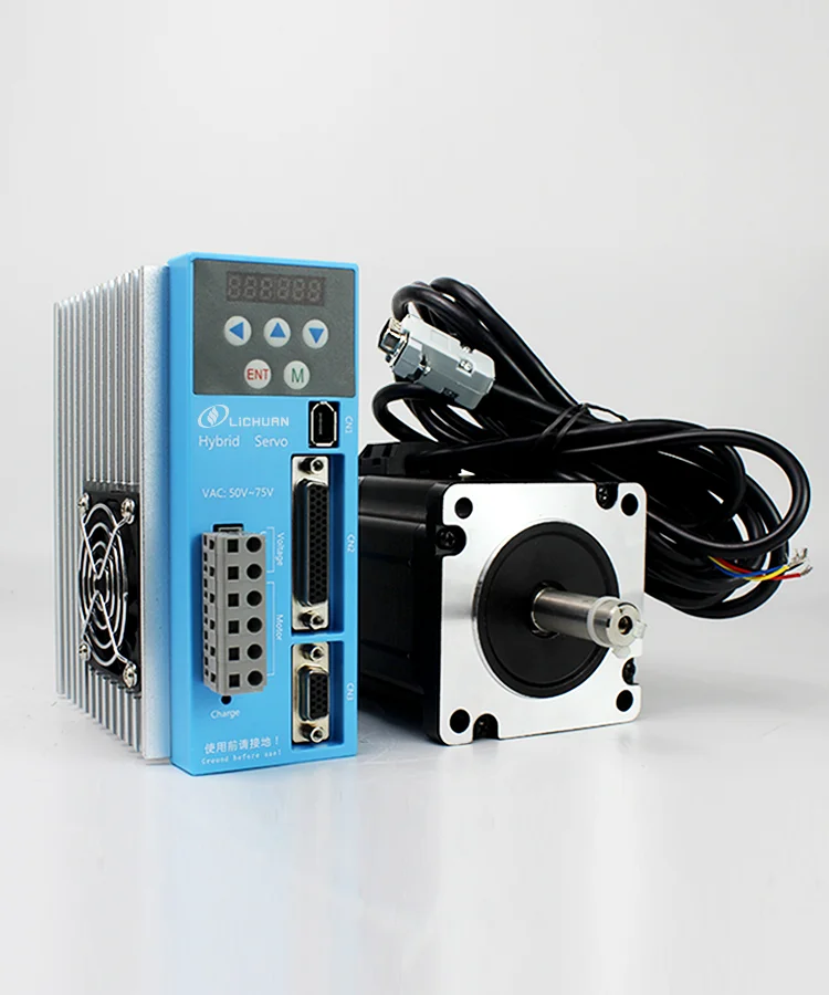 Шаговый двигатель Lichuan 8A 4,5 Нм 2-фазный гибридный шаговый двигатель Nema 34 с энкодером LC86H280 + LCDA808F