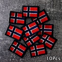 Norway Flag Patches Embroidery Applique Ironing Clothing Sewing Supplies Decorative Handmade Decoration Patch Kongeriket Norge