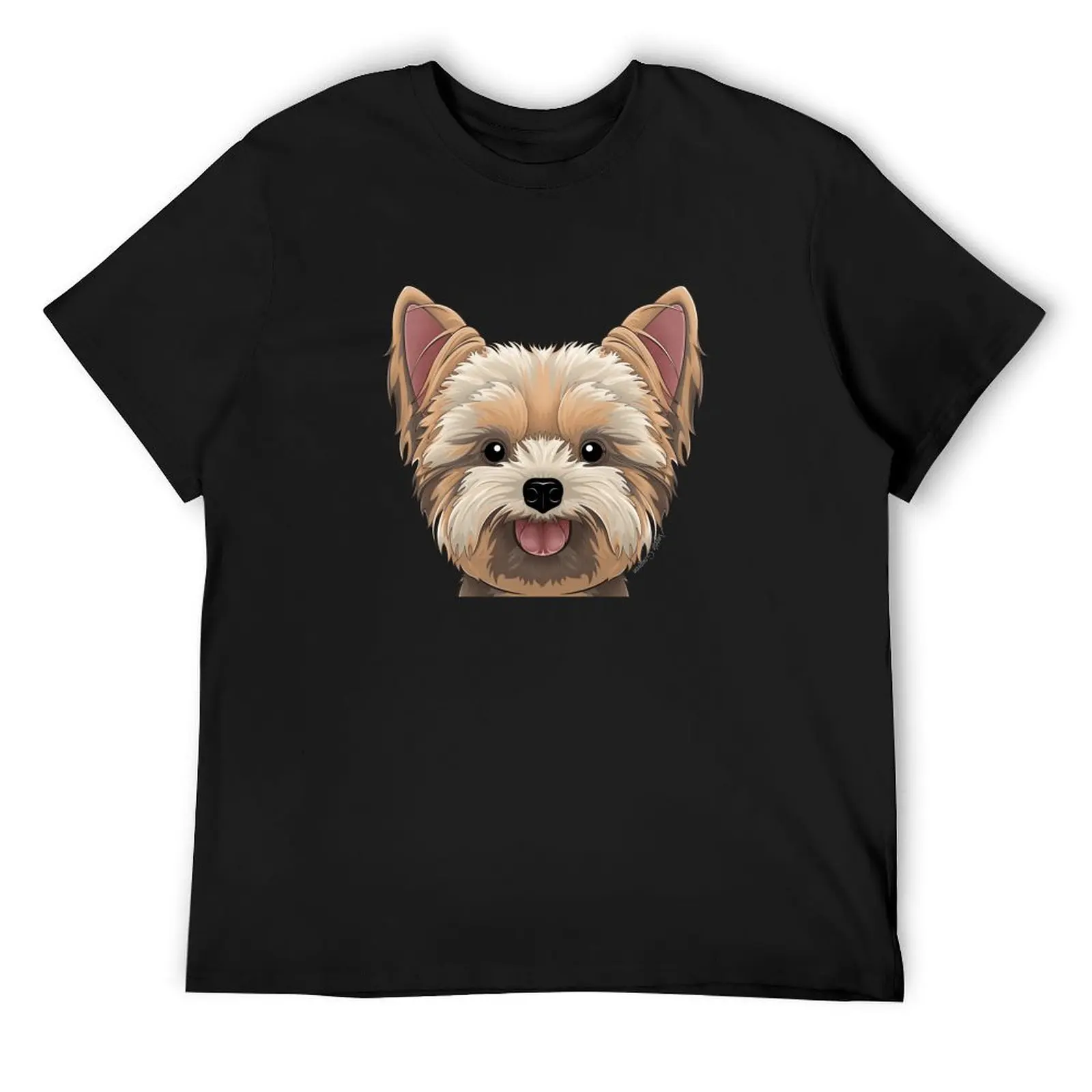 

Peeking Yorkie T-Shirt blue lock Luxury man Short sleeve tee boys animal print mens graphic t-shirts