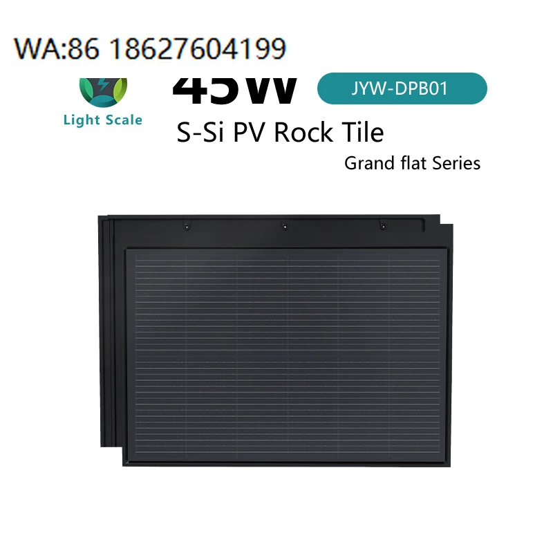 Glass 45% Efficiency 600x400mm Cell Size 670x480mm Model Light Scale Fotovoltaic  Solar Roof Panels Tiles 3.2mm Double