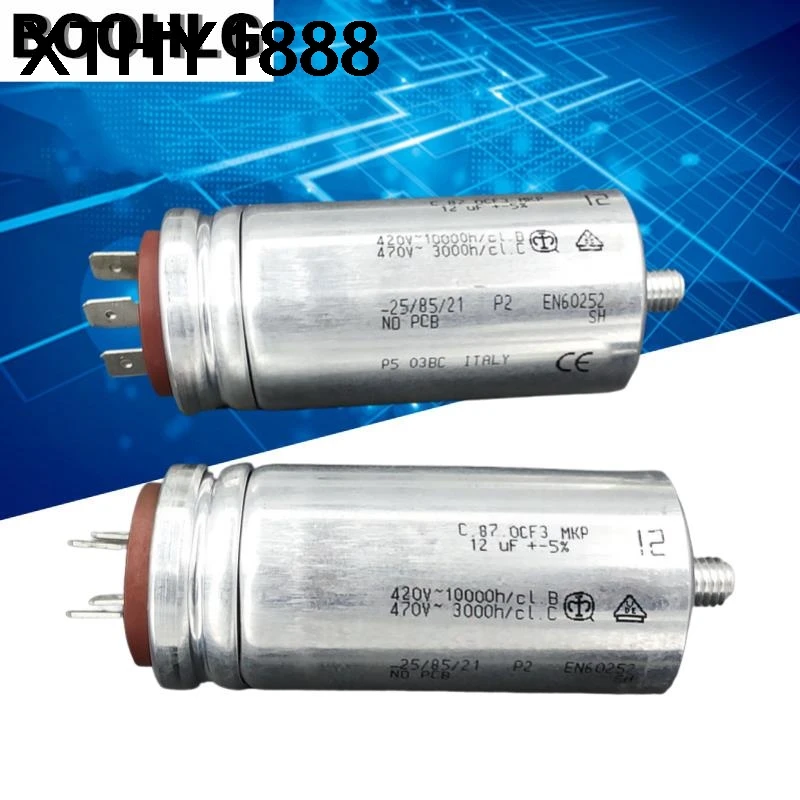 1PCS A V C.87.0CF3 MKP 420V 12uF Fan motor start-up and running capacitor