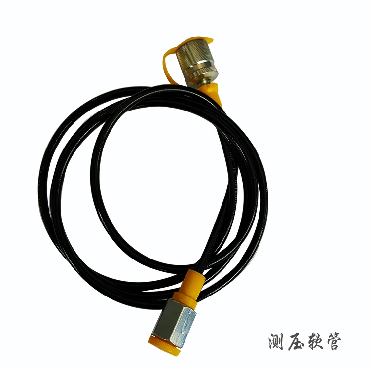 Pressure gauge pressure measuring hose 63MPA hydraulic test hose connector G1 4 M16*2.0 excavator high pressure oil line pipe