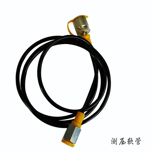 Imagen 2 del producto Manómetro de presión, manguera de medición de 63MPA, Conector de manguera de prueba hidráulica G1 4 M16 x 2,0, tubo de línea de aceite de alta presión para excavadora