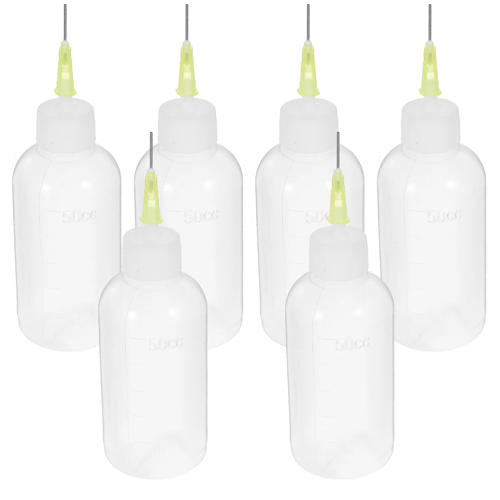 

6 Pcs Plastic Dispensing Bottle Squeeze Bottles Glue Application Alcohol for Needle Tip