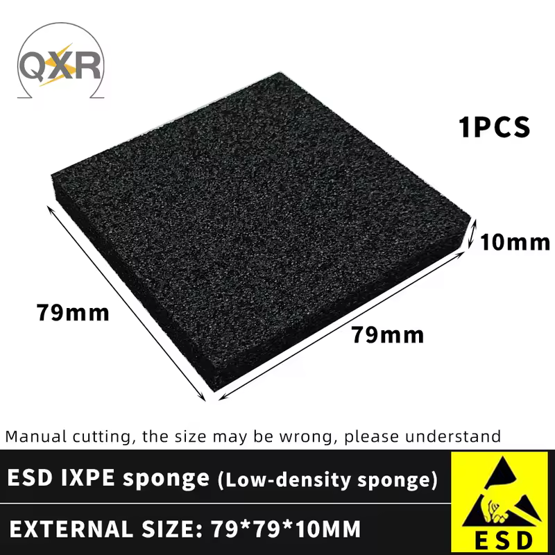 79X79MM black ESD low density IXPE sponge PCB board repair mat Solder stand mat semiconductor IC chip storage board - Image 12