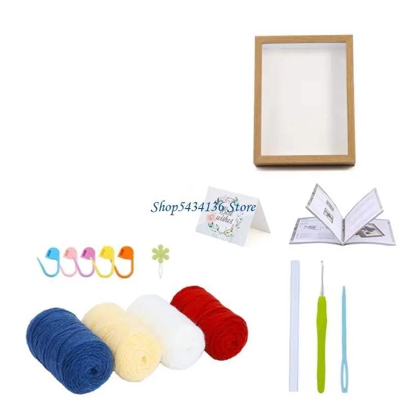 

H7ED DIY Crochet Flower Kits for Beginners, with Crochet Hook, Yarn Balls, Needle