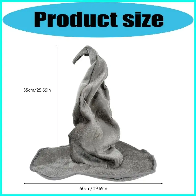 대형 마녀 마녀 모자 트위스트 마녀 모자 모자를 쓰고 있죠 할로윈 코스프레 의상 액세서리 여성용 마법사 모자