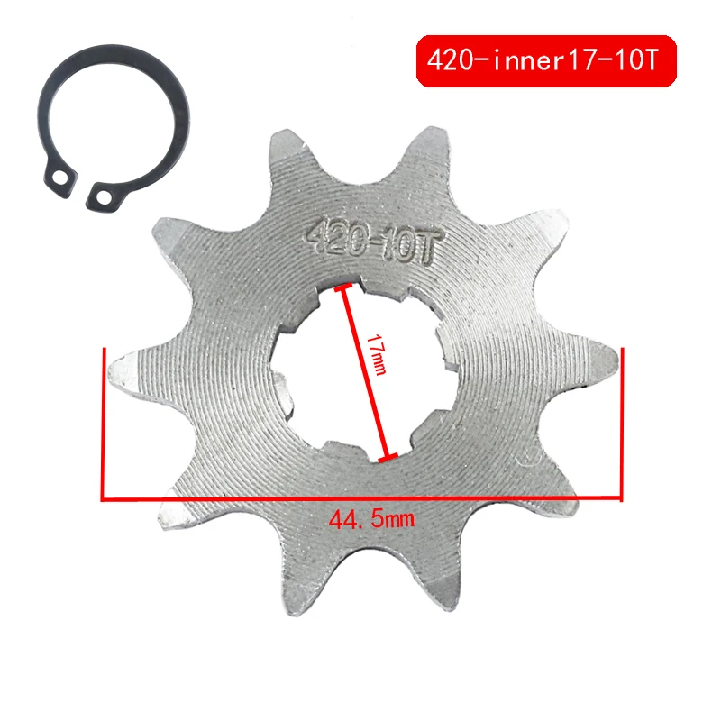 420 10T 11T 12T 13T 14T 15T 16T 17T 18T 19T Tooth 17mm ID Front Engine Sprocket for Motorcycle part Free shipping