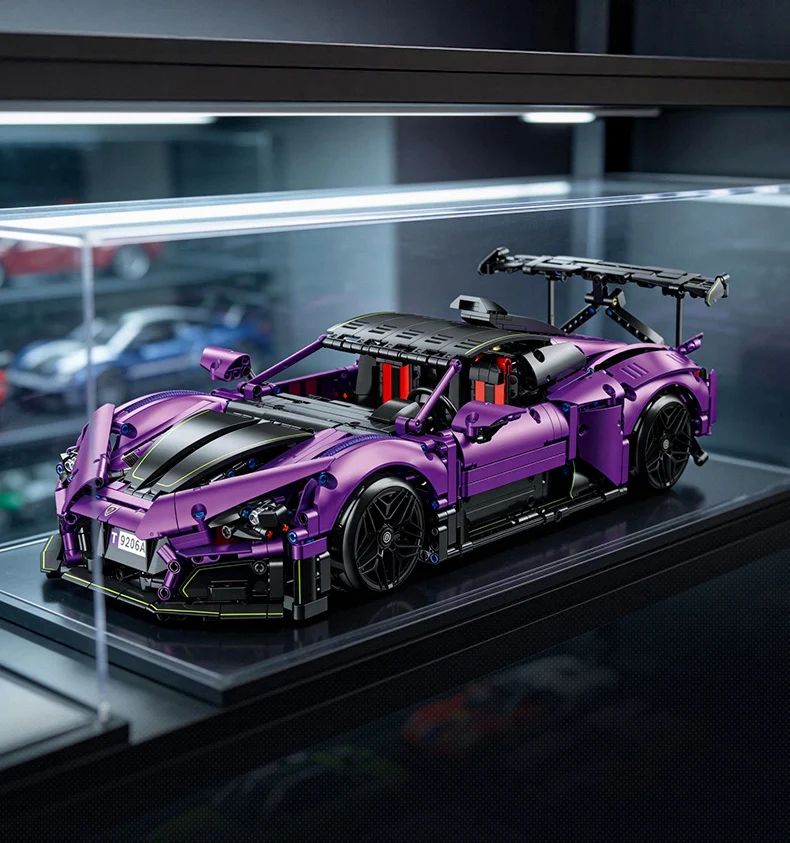 Technisches 1:10 Maßstab Fahrzeug-Rennbausatz Senna GTR Konzept Supersportwagen-Modell Supercar RC Spielzeug Konstruktionsbaustein – Detail 6