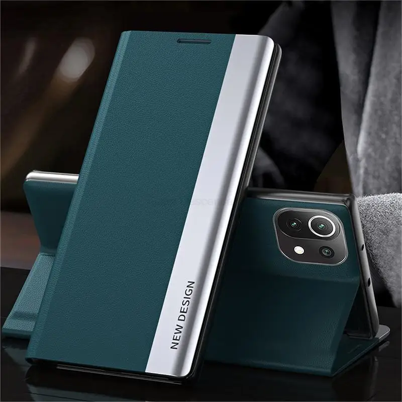 hoesjes Flip Leather Case For Xiaomi Mi 11T 12T Pro 12 10T 12S 10 11 Lite 5G Ne Shockproof Bracket Kickstand Cover Funda