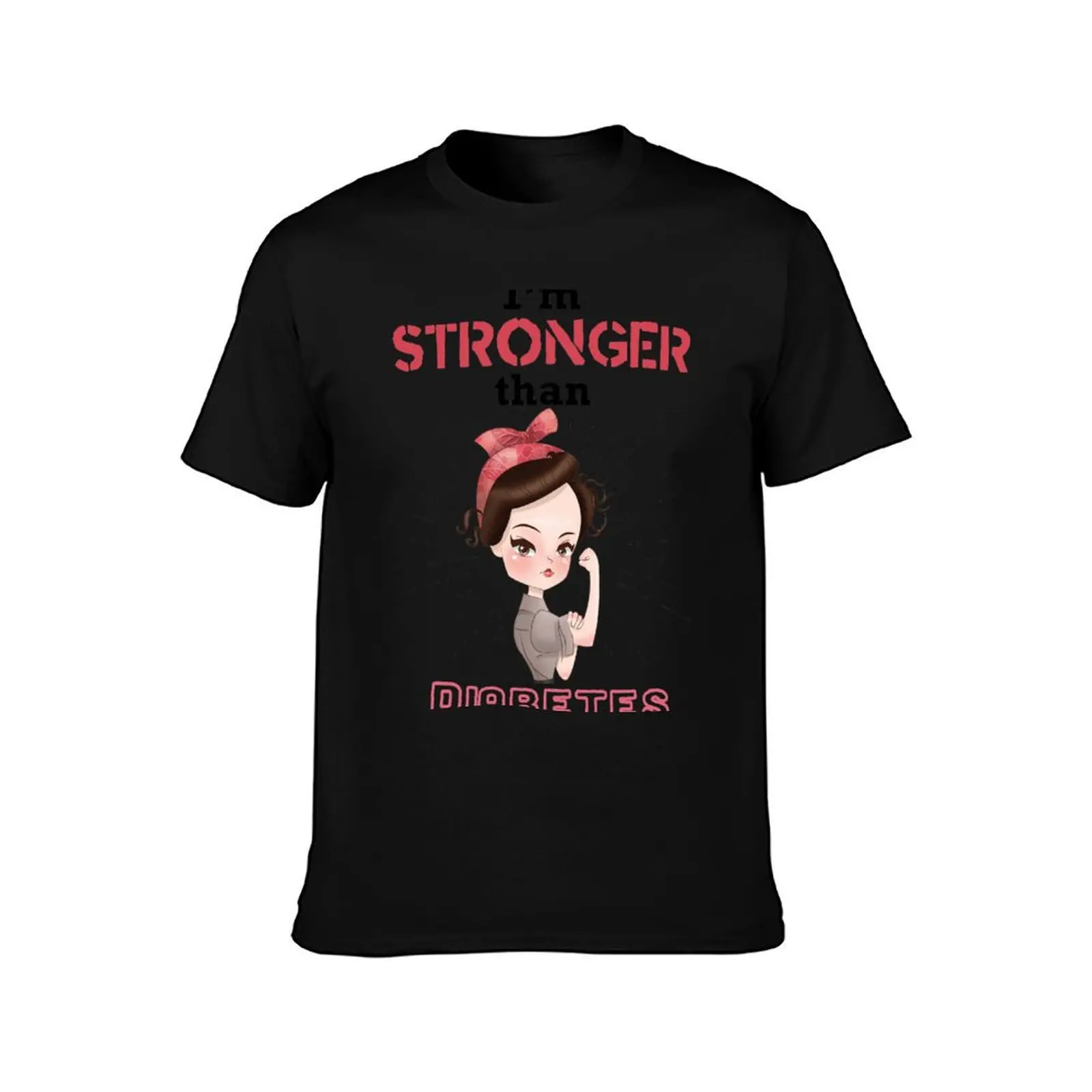I'm stronger than diabetes - diabetics type 1 t1d awareness T-Shirt Plus Size Workout Short Sleeve Top