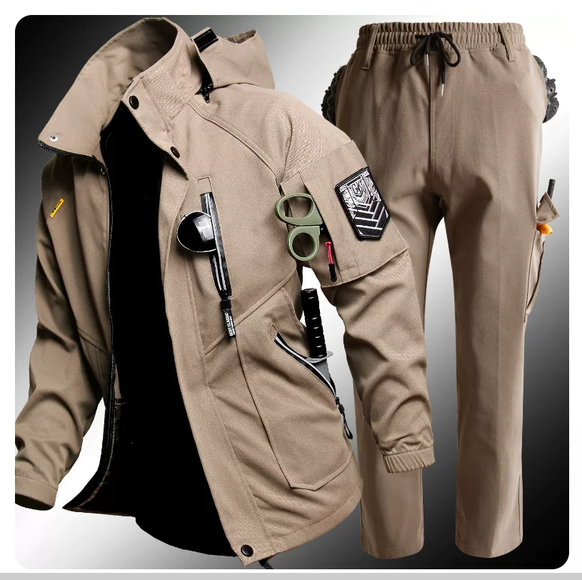 New tactical functional windproof and wear-resistant work clothing and labor protection suit set
