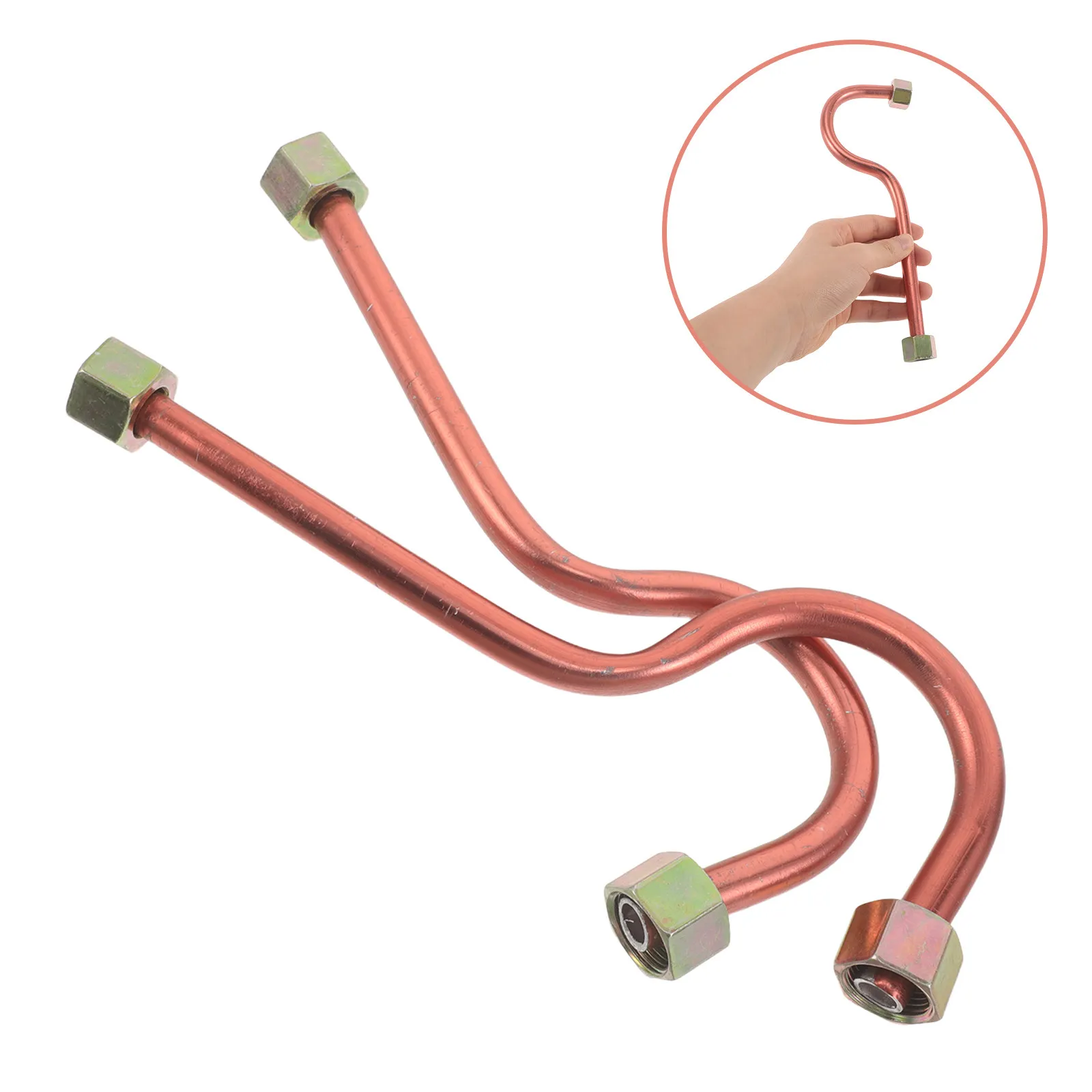 2Pcs Air Compressor Aluminum Tube Replacement Exhaust Pipe Shop Compressor Pump Discharge Hose Pneumatic Hardware