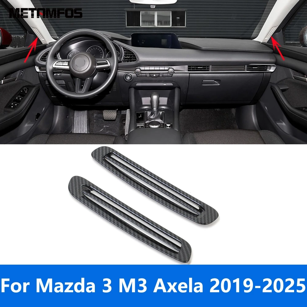 

Front Window A Pillar Air Vent Outlet Cover Trim For Mazda 3 M3 Axela 2019-2021 2022 2023 2024 2025 Carbon Fiber Accessories
