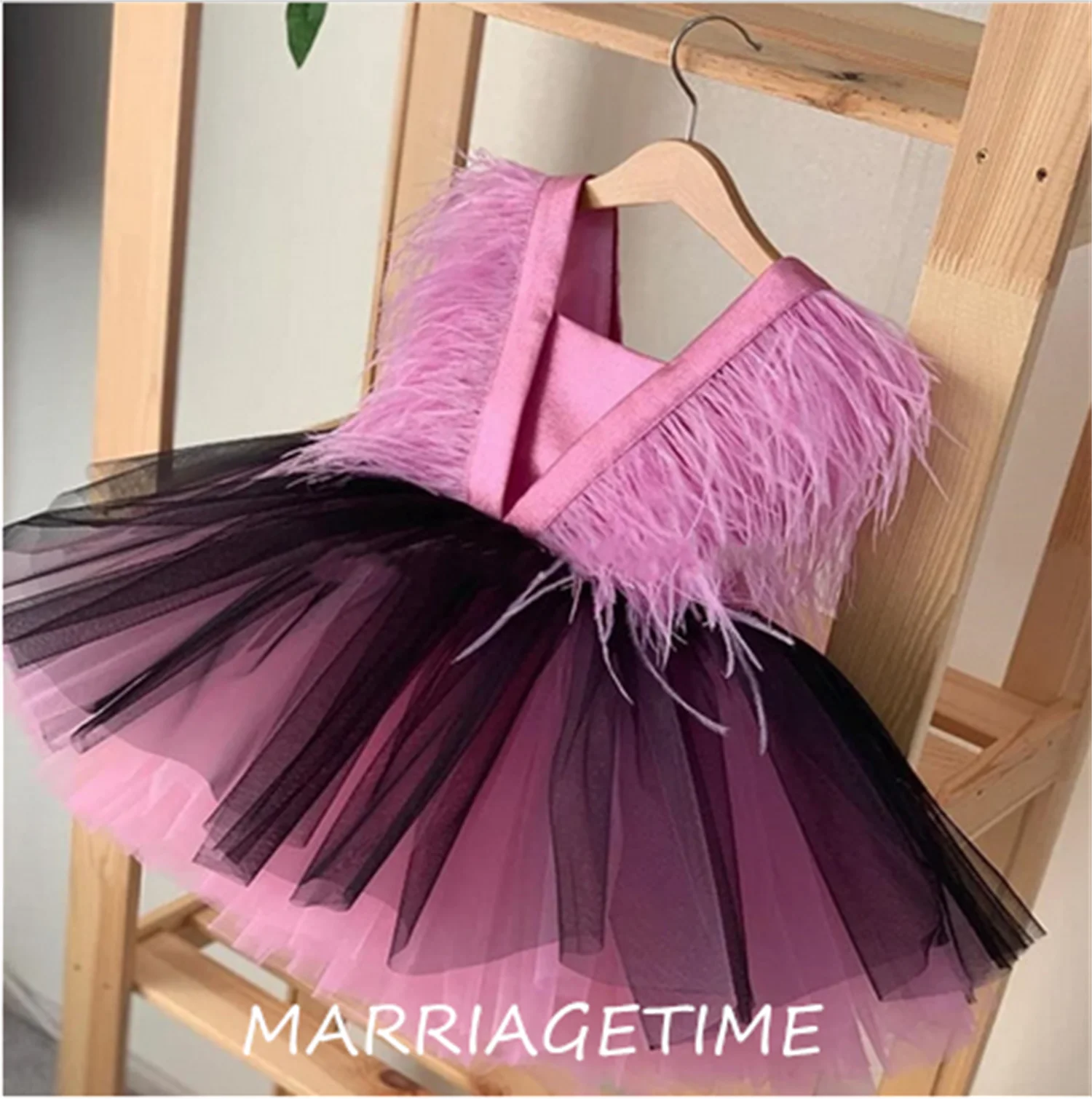 Custom Toddler Girl Tulle Dress Princess Party Gown Bridesmaid Kids Clothes Christmas Party Dress Photography Props 1-12Y