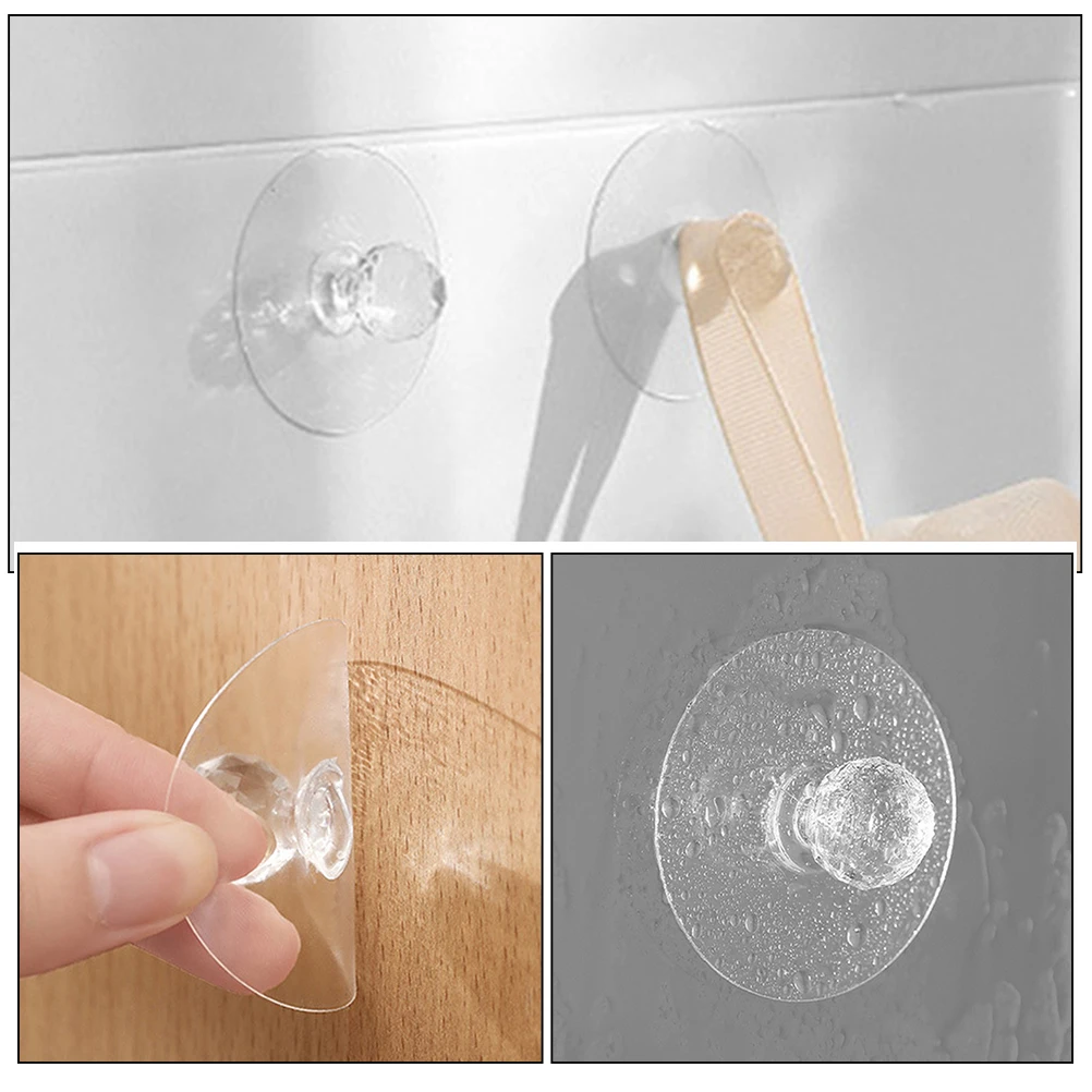

6 pcs No Drill Cabinet Handles Adhesive Knobs for Drawer Cupboard Wardrobe Bookcase Furniture Hardware Glass Door Kitchen