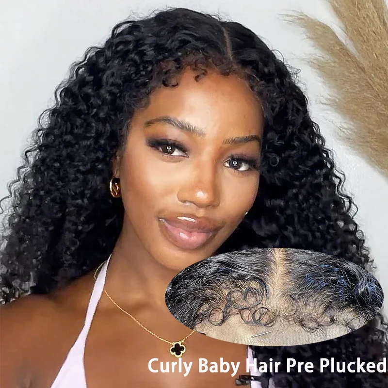 Afro Kinky Curly Wig 13x6 Hd Human Hair Glueless 13x4 4c Edges Lace Front Wigs For Women 30 Inch Deep Wave Frontal Wig On Sale