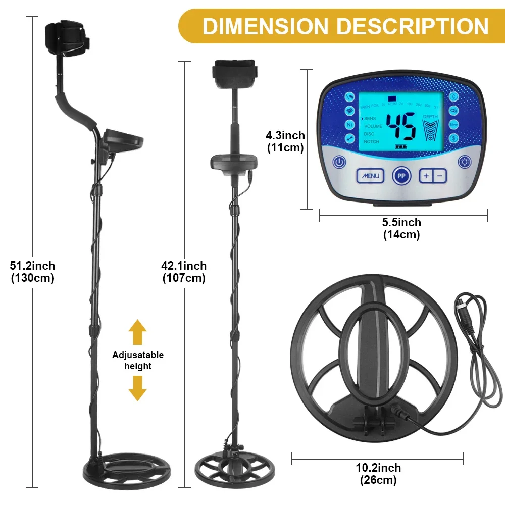 TX11MD990 profesjonalny podziemny wykrywacz metali 10.2 Cal wodoodporna cewka wysoka czułość wykrywacz metali wykrywacz metali przenośny