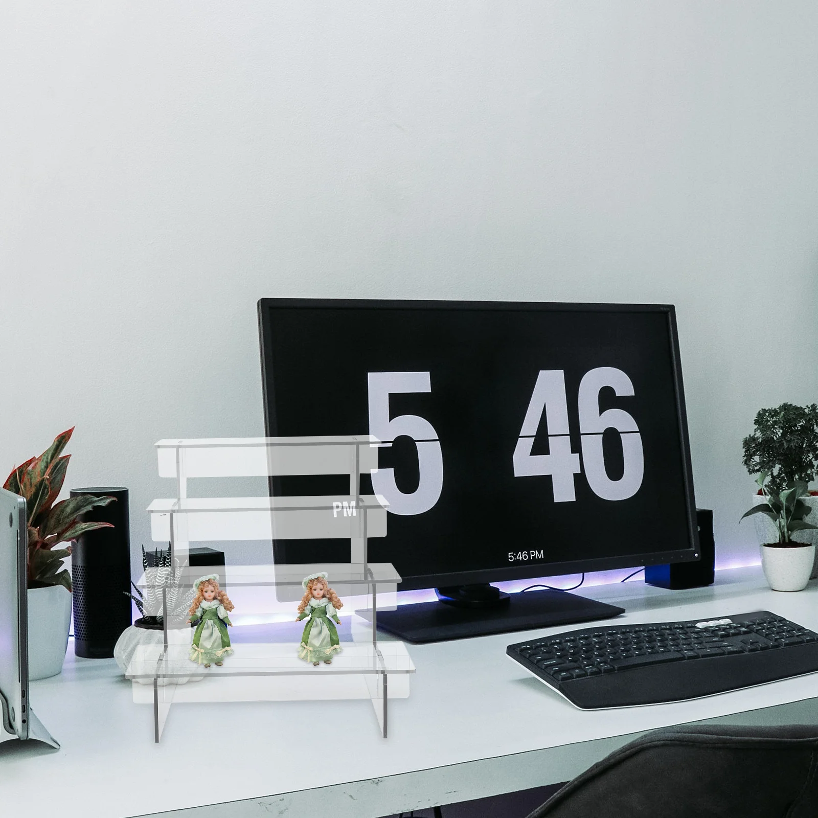 

Clear Acrylic 4-Tier Display Rack Perfume Storage Organizer Shelf Decorative Prop Acrylic Risers Display Stand