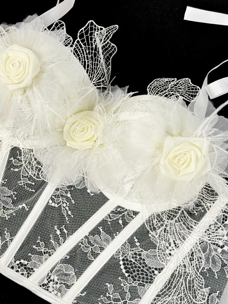 الدانتيل الإناث مشد أعلى المرأة كاميس ملهى ليلي هيكل السمكة قصيرة الصدر الموثق مثير بروتيل Mujer الملابس الداخلية أنبوب الصدرية Debardeur