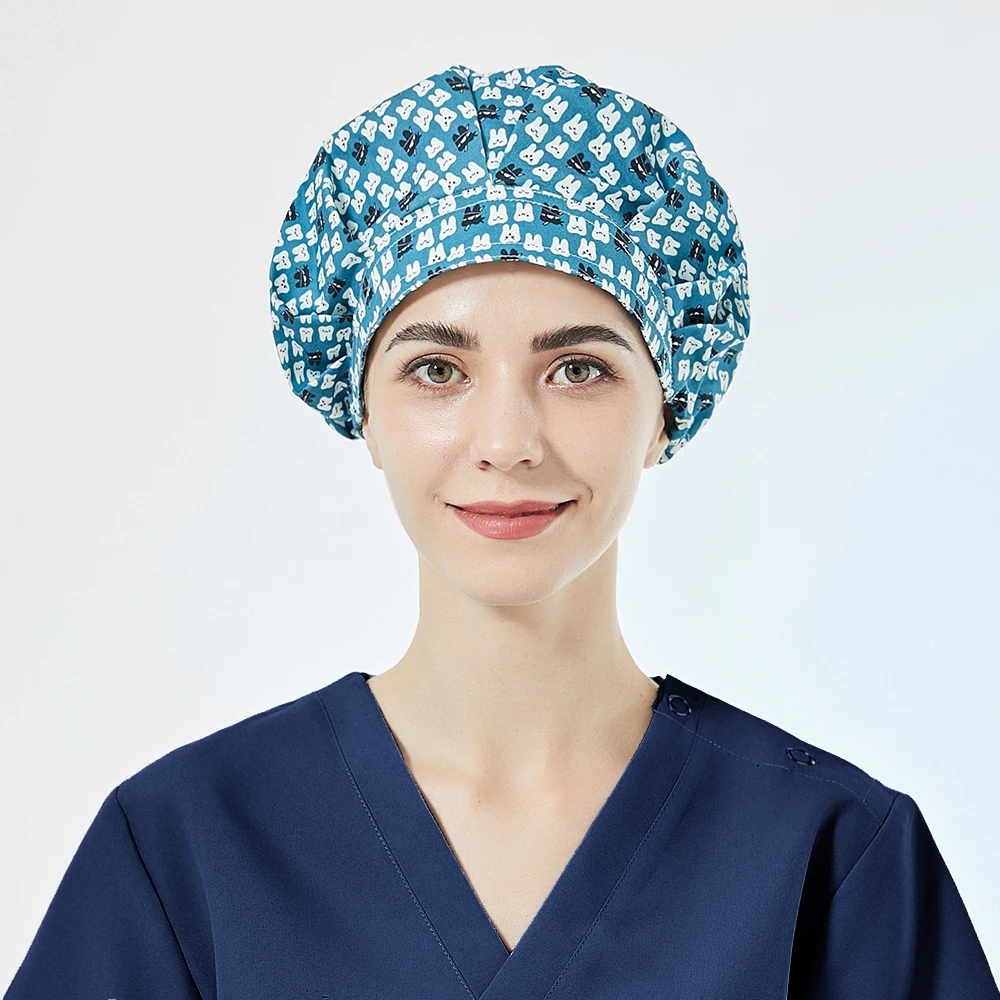 Chapeau de Chef avec impression de dents, couvre-chef absorbant la sueur, pour le travail de dentiste, casquette pour Barbecue en plein air, pour hommes et femmes